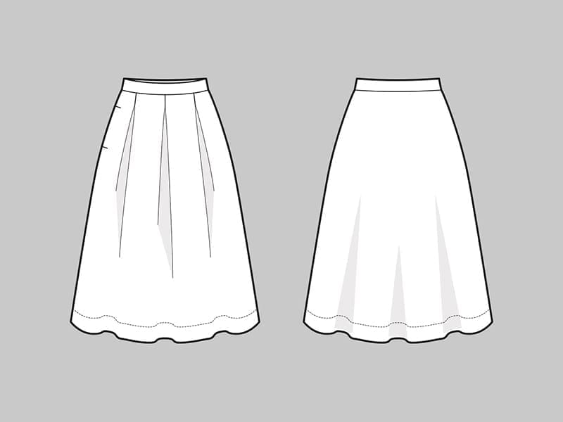 Assembly Line, Three Pleat Skirt, Gr. XS-3XL – Bild 3