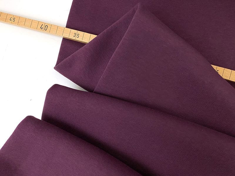 Reststück B-Ware! 0,50m Heavy Jogging Sweat, Aubergine – Bild 2