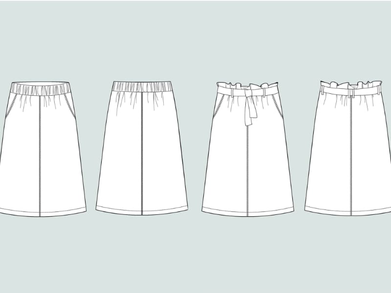 Assembly Line, A-Line Midi Skirt, Gr. XS-3XL – Bild 3