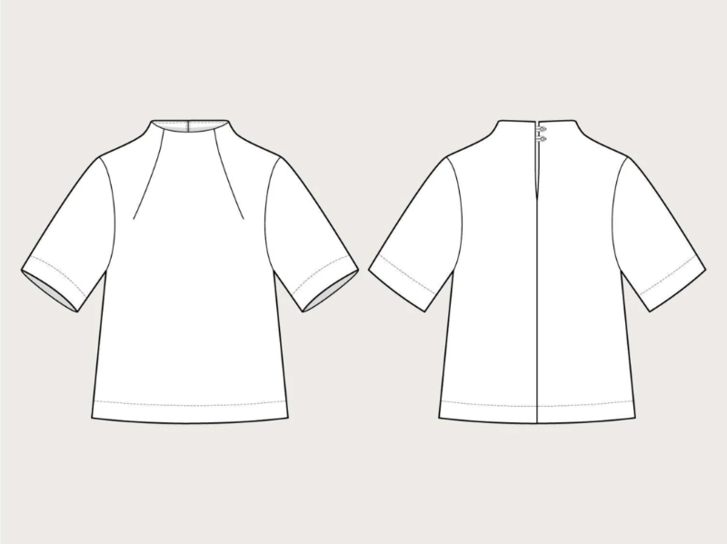 Assembly Line, Funnel Neck Top, Gr. XL-3XL – Bild 2