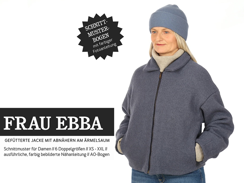 Schnittmuster Frau Ebba, Gefütterte Jacke, studioschnittreif