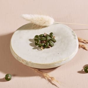 1000stoff atelier brunette buttons jewel ivy green