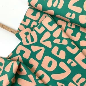 Polytex woven cotton popeline abstract love 1000stoff grün