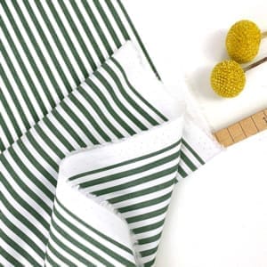 Designerleftover popeline streifen 1000stoff grün