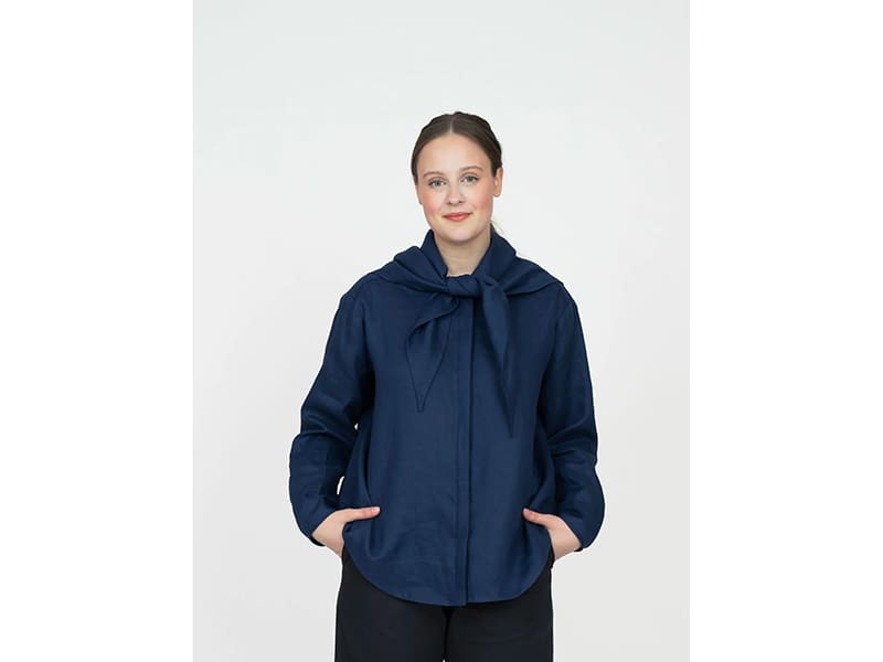 Assembly Line, Scarf Collar Shirt, Gr. L-3XL
