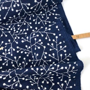 Japan handbedruckt zweige 1000stoff blau