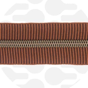 Slider Template Zipper Striped Toffee Brass