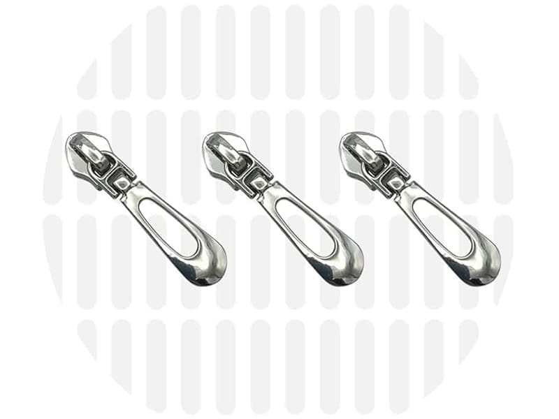 Zipper Zoo Schieber Buttonhole, Silber