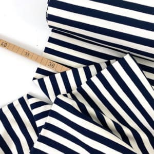 French terry streifen 1000stoff navy