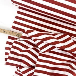 1000stoff jersey yarn dyed streifen rot