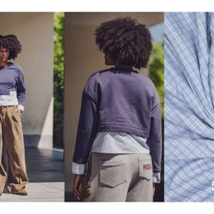 1000stoff fibremood 35 woven cotton poplin check