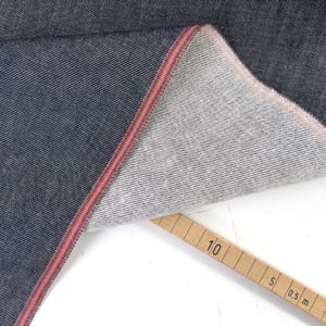 1000stoff japanischer selvedge rot braune kante