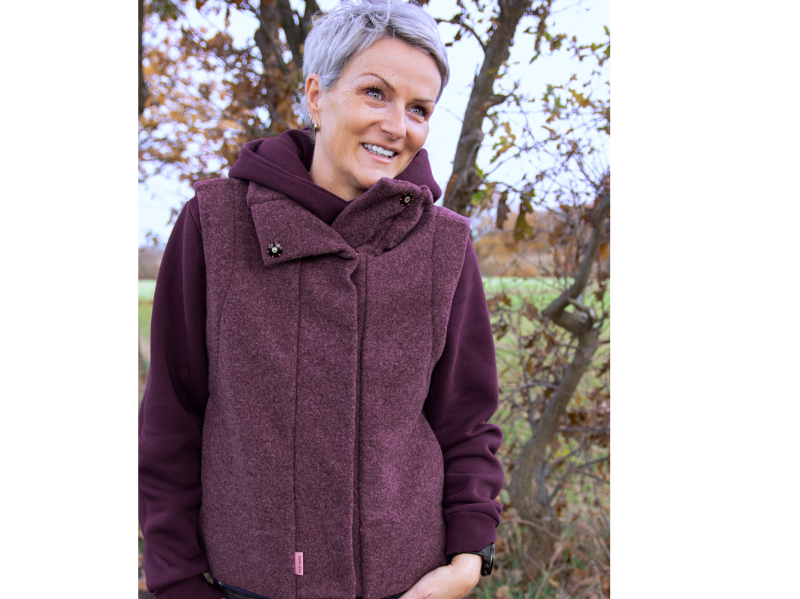 Merino Fleece, Purple Grape – Bild 3