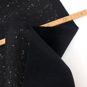 Designer wollstoff mantel cashmere bonded black 1000stoff d