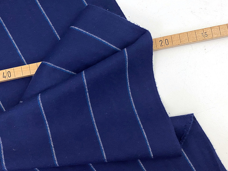 Add-On XL-2XL Nähpaket Herr Tim, Baumwollflanell Designerleftover Streifen Dunkelblau – Bild 2