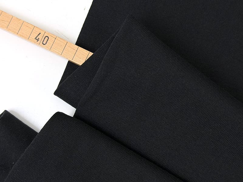 Reststück! 0,50m Knit Cotton, 100% Baumwolljersey, Schwarz – Bild 2