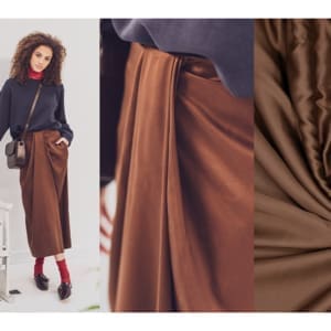 1000stoff fm37 woven lyocell satin brown