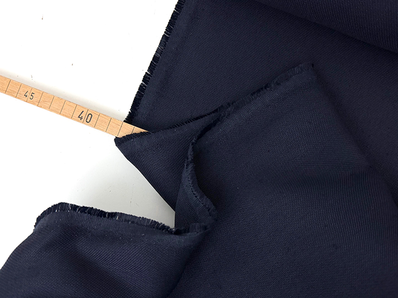 Reststück!!! 1m Designerleftover Leinen Viskose Piqué in Hosenqualität, Navy