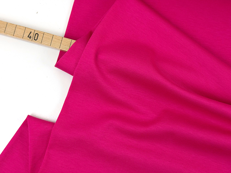Reststück! 1,20m Designerleftover Feinjersey Interlock Cotton, Pink – Bild 2