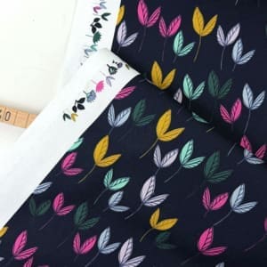 Swafing canvas blätter 1000stoff navy d