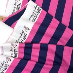 Swafing cherrypicking jersey happy stripes 1000stoff navy pink d