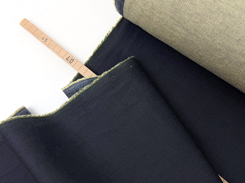 Designerleftover Denim Stretch "Wales", Deep Dark Indigo Lemon