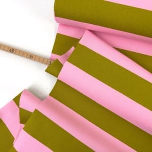 Cotton canvas streifen rosa 1000stoff d
