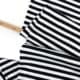 Cotton jersey streifen schwarz 1000stoff