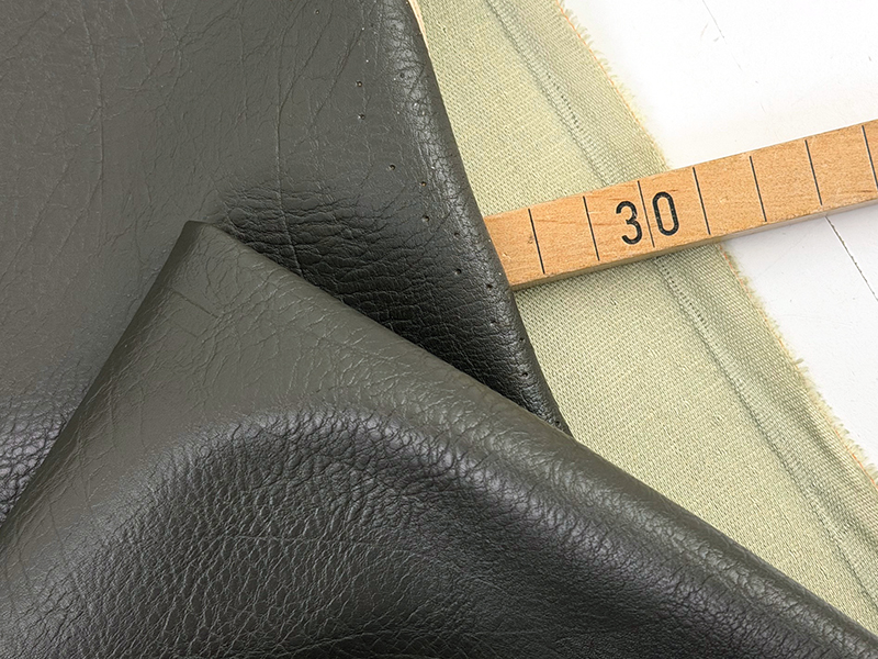 Reststück! 0,65m Kunstleder Vintage Edition, Khaki – Bild 2
