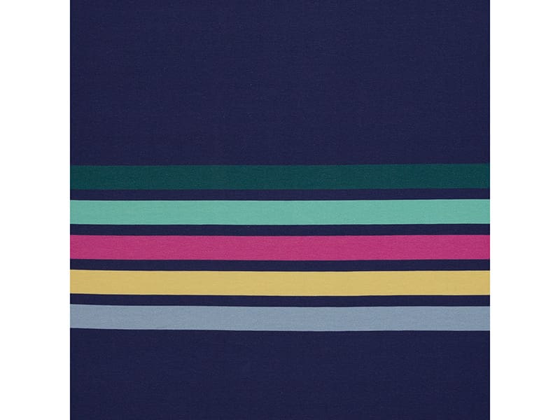 Simply Stripes by Lillesol & Pelle, Streifen, Navy, French Terry Panel