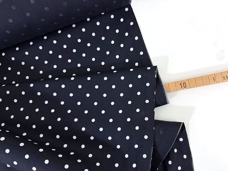 Designerleftover Baumwollbatist, Dots Navy