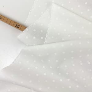 Designer baumwolle dots 1000stoff weiß